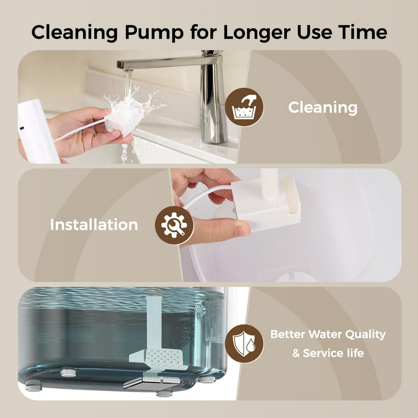 Rechargeable Battery Wireless Cat Water Fountain Operated Cordless Pet Water Fountain