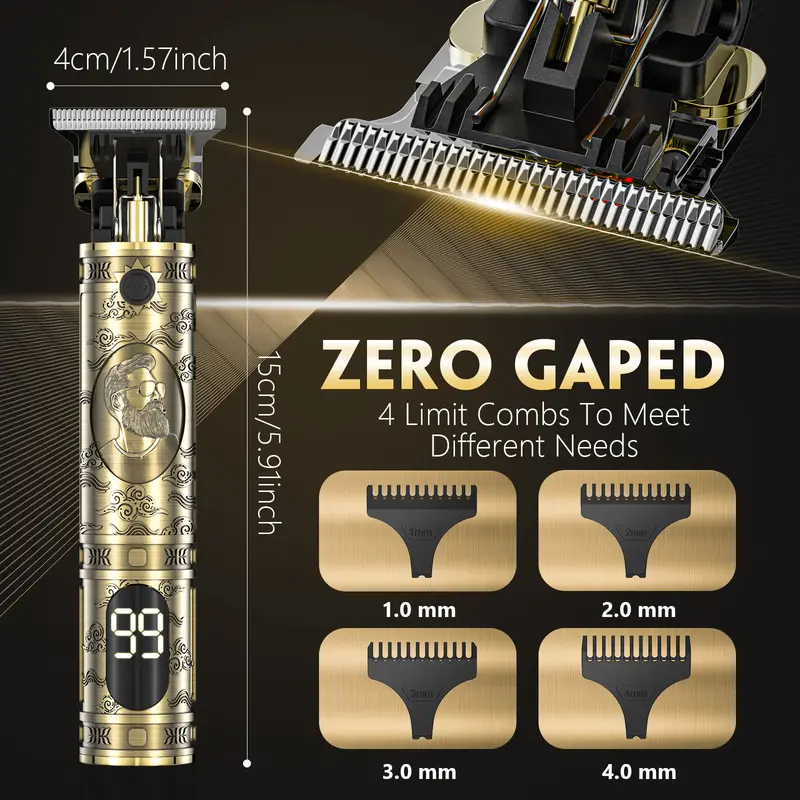 Professional Hair Clipper Set Cordless Trimmers with LCD Display Electric Rechargeable Shaver Gift for Women Men Hair Ball Trimmer Kit New USB Hair and Beard Clippers Groin Pubic Trimmer Barber Starter Set Halloween Home Haircut Quality bikini body