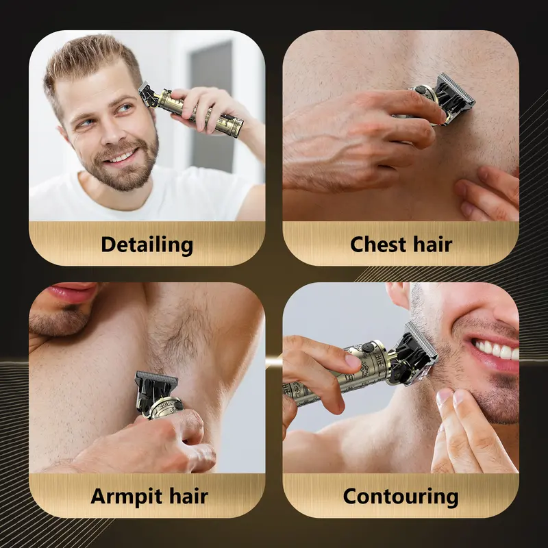 Professional Hair Clipper Set Cordless Trimmers with LCD Display Electric Rechargeable Shaver Gift for Women Men Hair Ball Trimmer Kit New USB Hair and Beard Clippers Groin Pubic Trimmer Barber Starter Set Halloween Home Haircut Quality bikini body